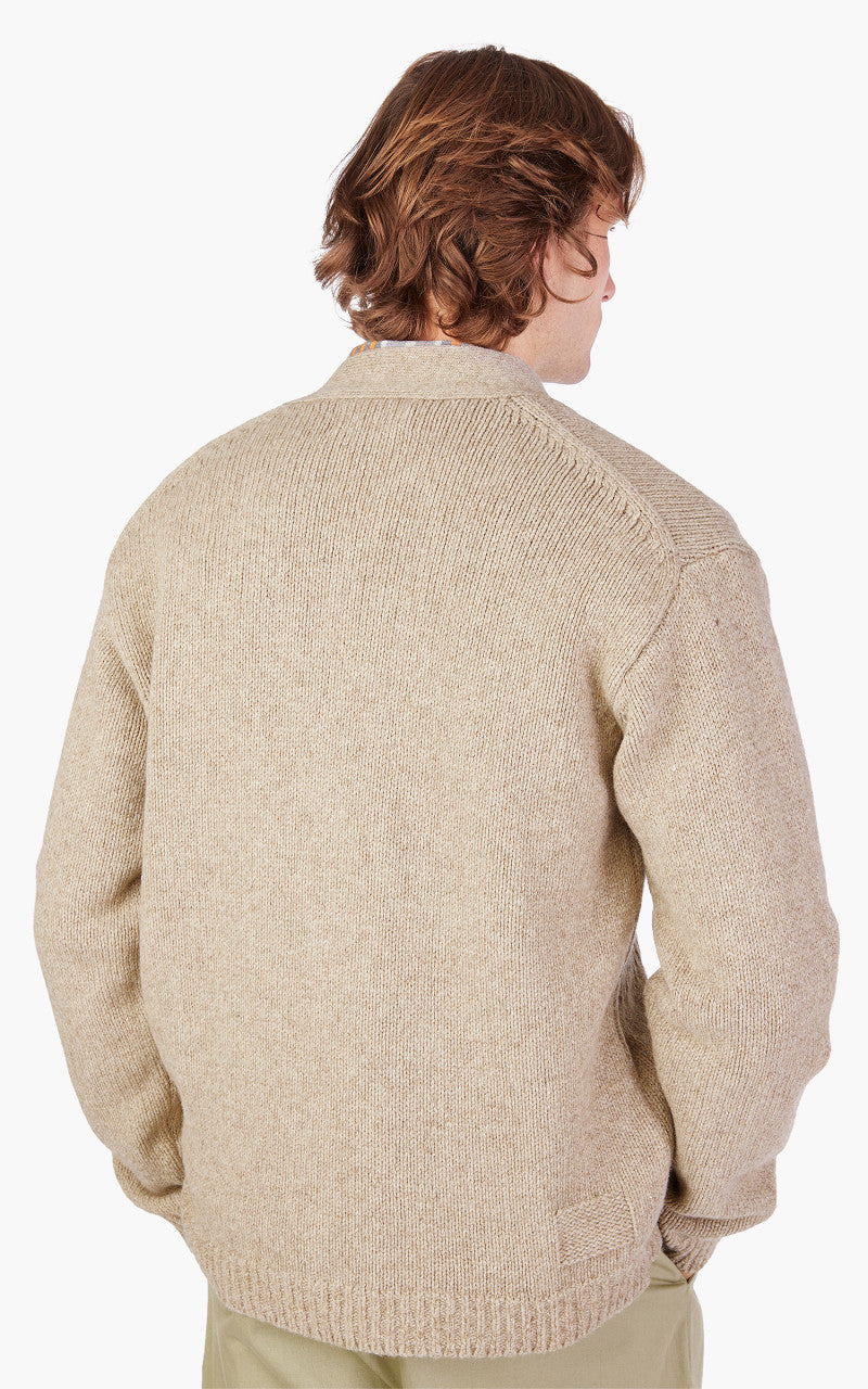 Universal Works Langdale Cardigan Eco Wool Oatmeal