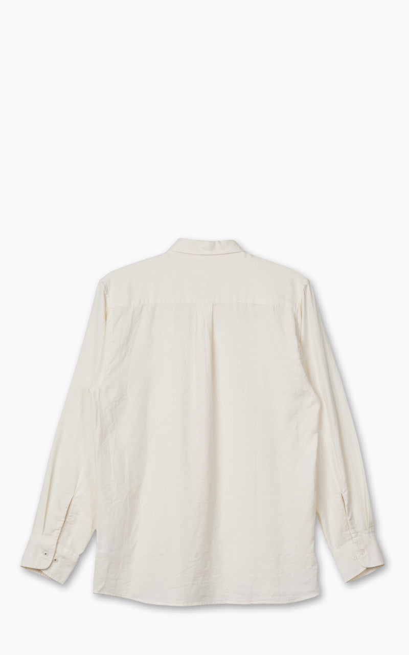 Universal Works Brushed Cotton Wool Daybrook Shirt Ecru