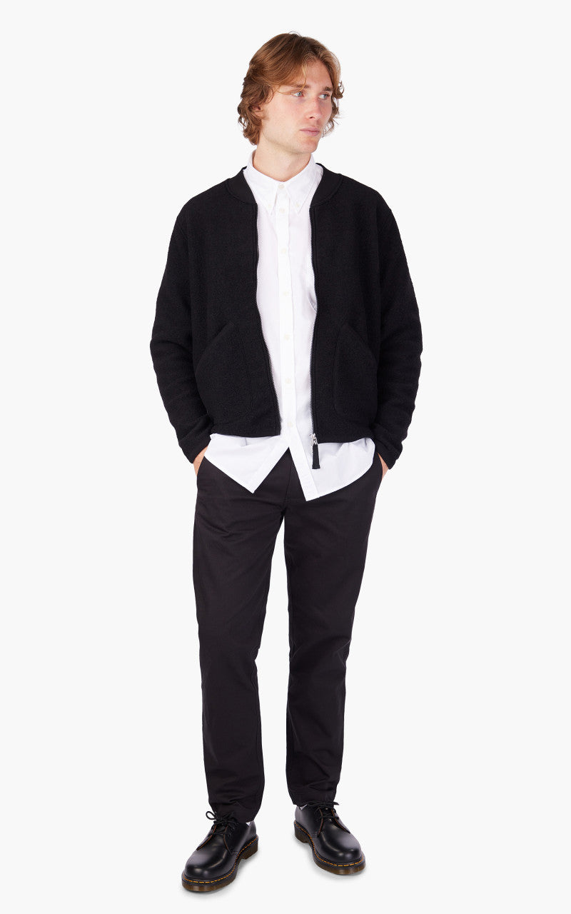 Universal Works Zip Bomber Wool Fleece Black