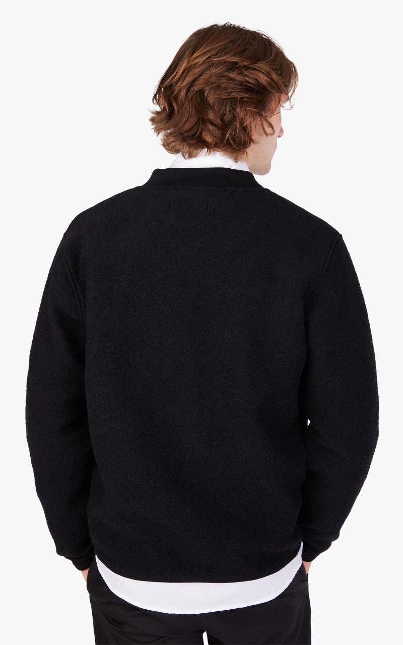 Universal Works Zip Bomber Wool Fleece Black