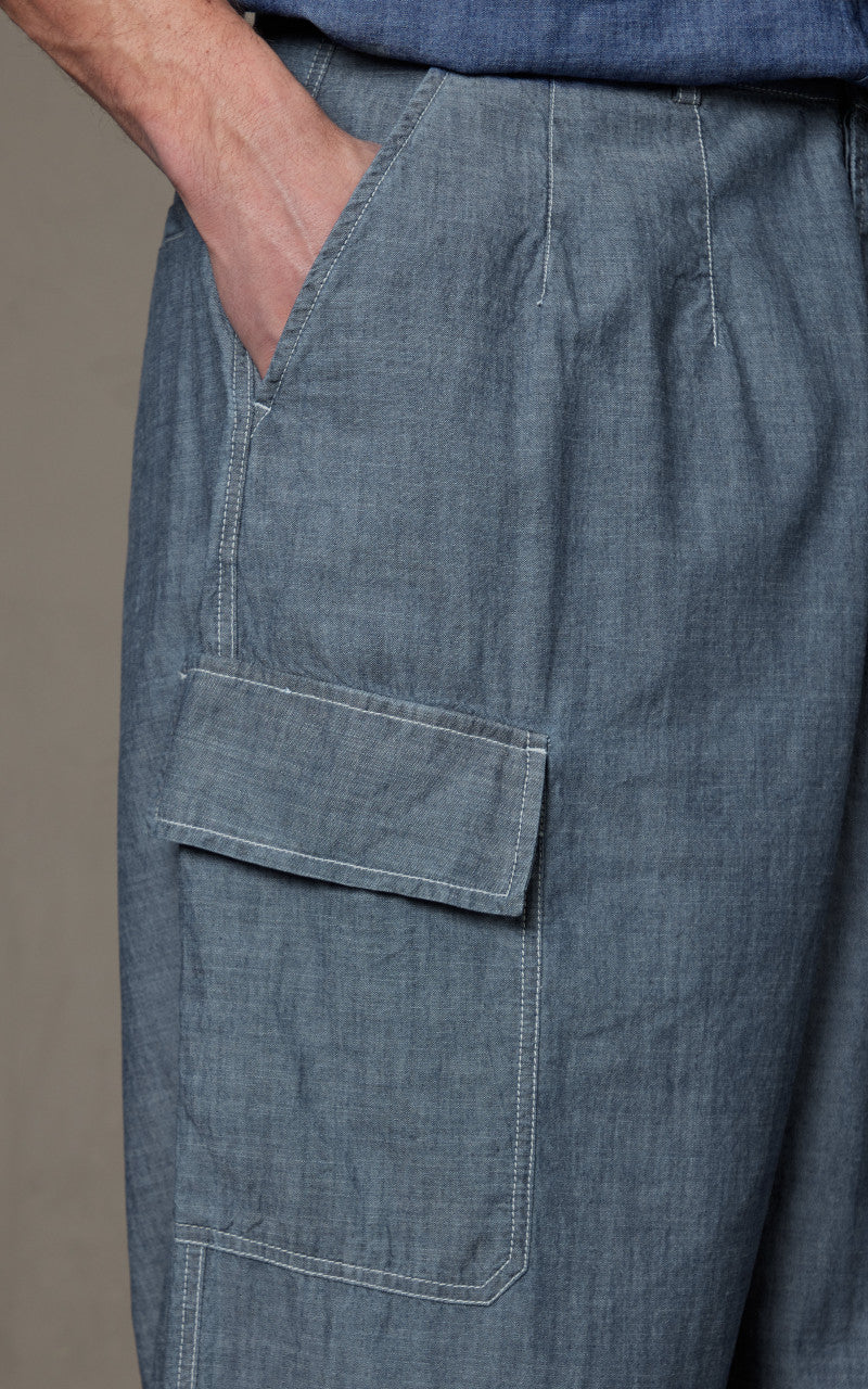 Universal Works Cargo Pant Chambray Indigo