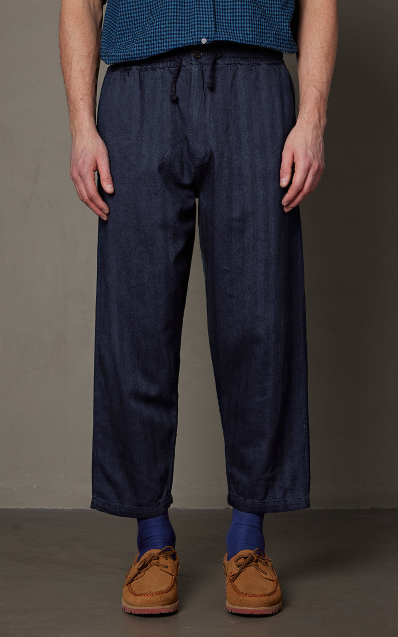 Universal Works HI Water Trouser Herringbone Denim Indigo