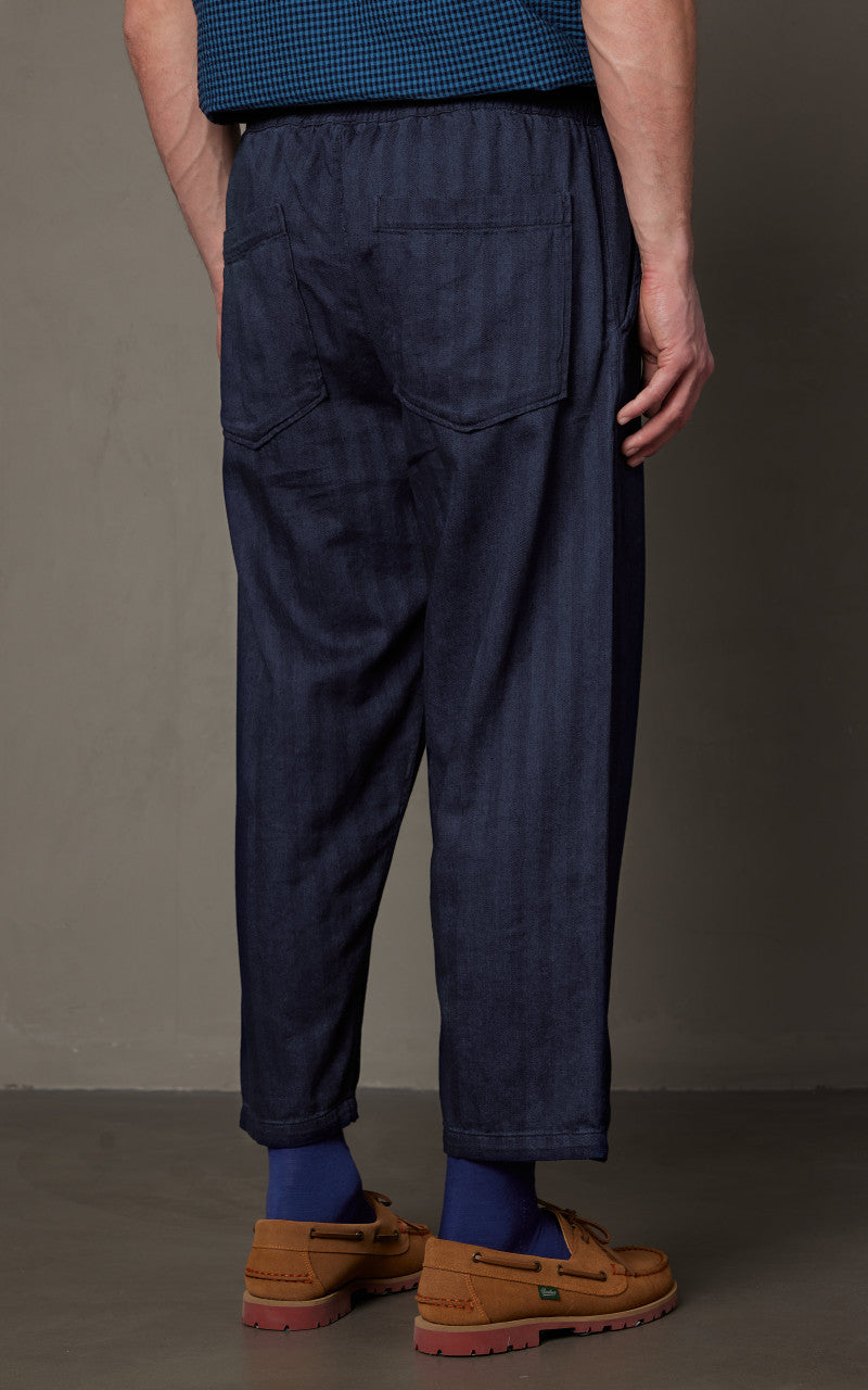 Universal Works HI Water Trouser Herringbone Denim Indigo