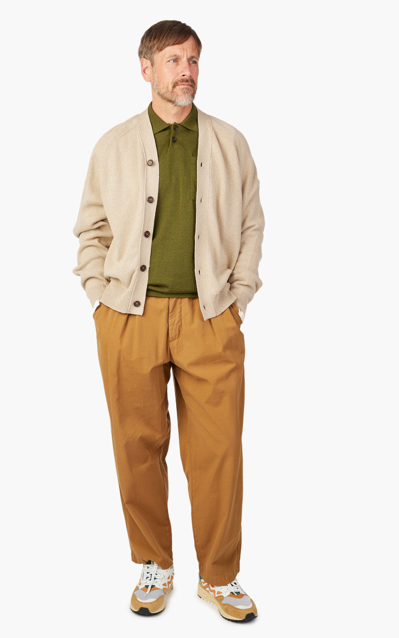 Universal Works David Cardigan Eco Cotton Dark Sand