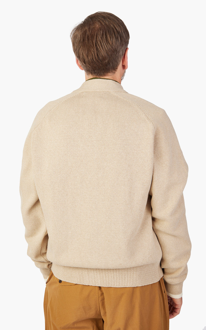 Universal Works David Cardigan Eco Cotton Dark Sand