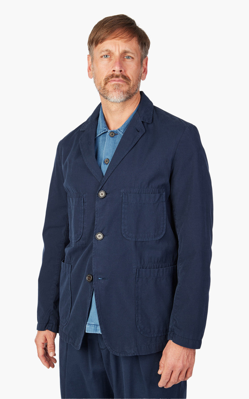 Universal Works Five Pocket Jacket Summer Canvas Navy