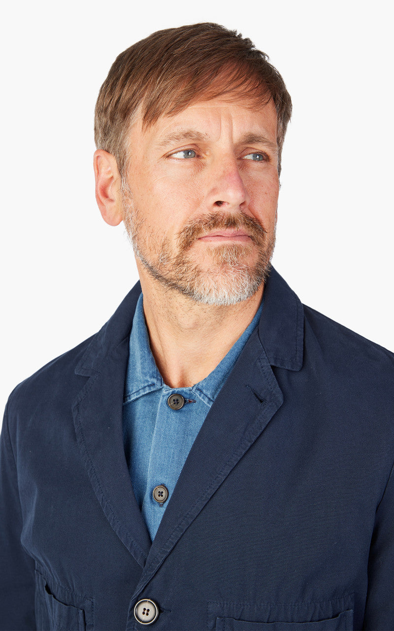 Universal Works Five Pocket Jacket Summer Canvas Navy
