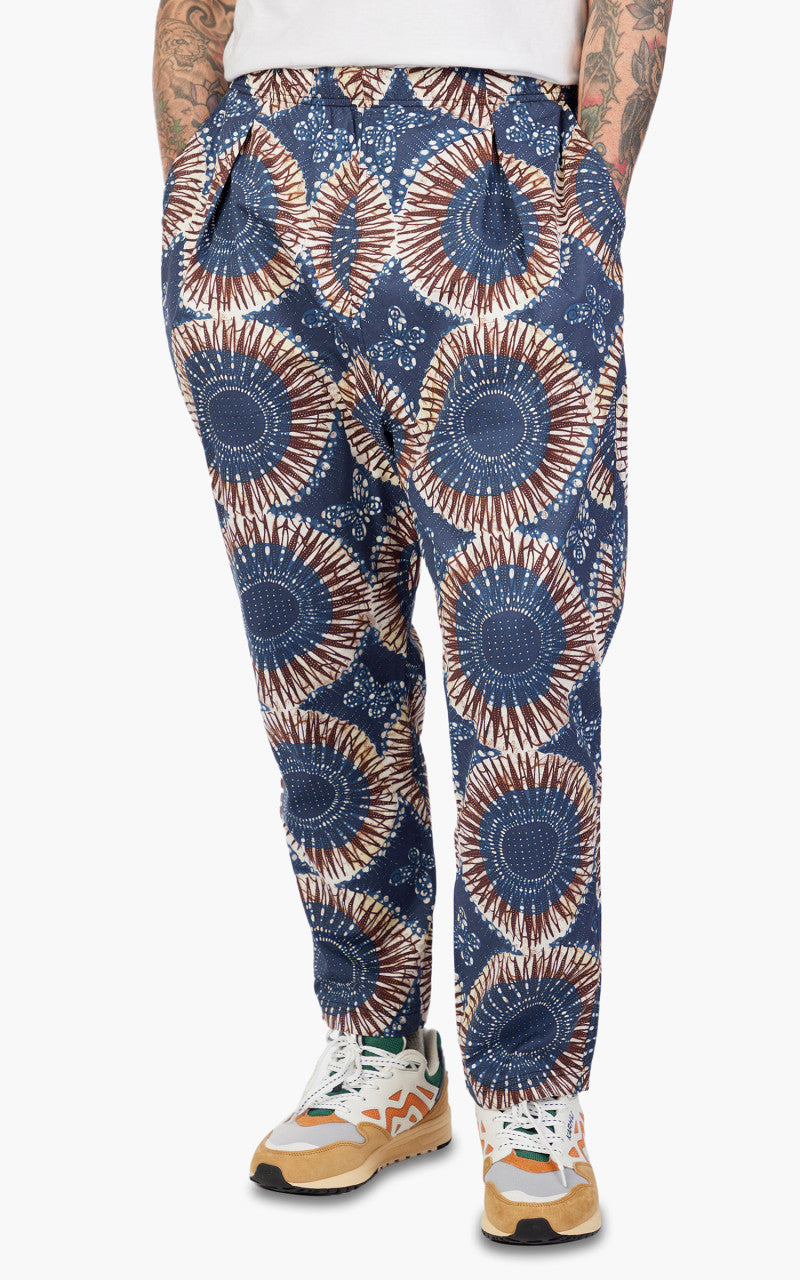 Universal Works Kyoto Work Pant Hookoh Print Navy