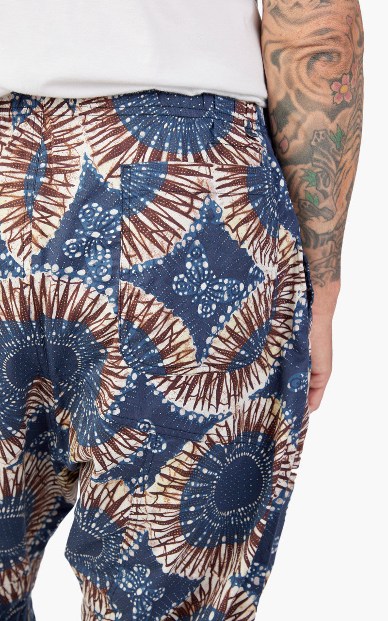 Universal Works Kyoto Work Pant Hookoh Print Navy