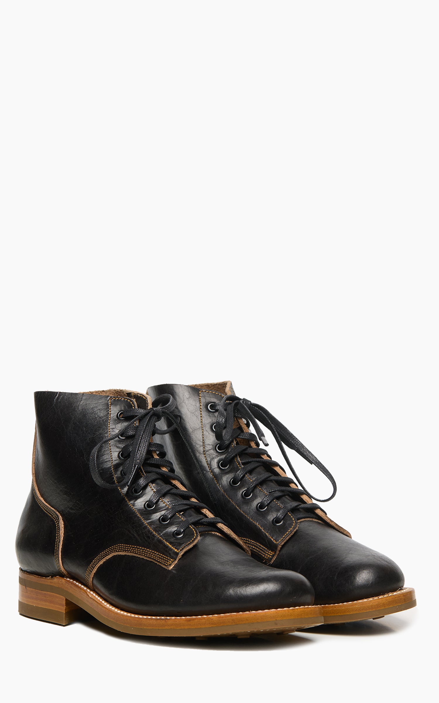 Unmarked Boondocker Boots Almost Antique Black Bison