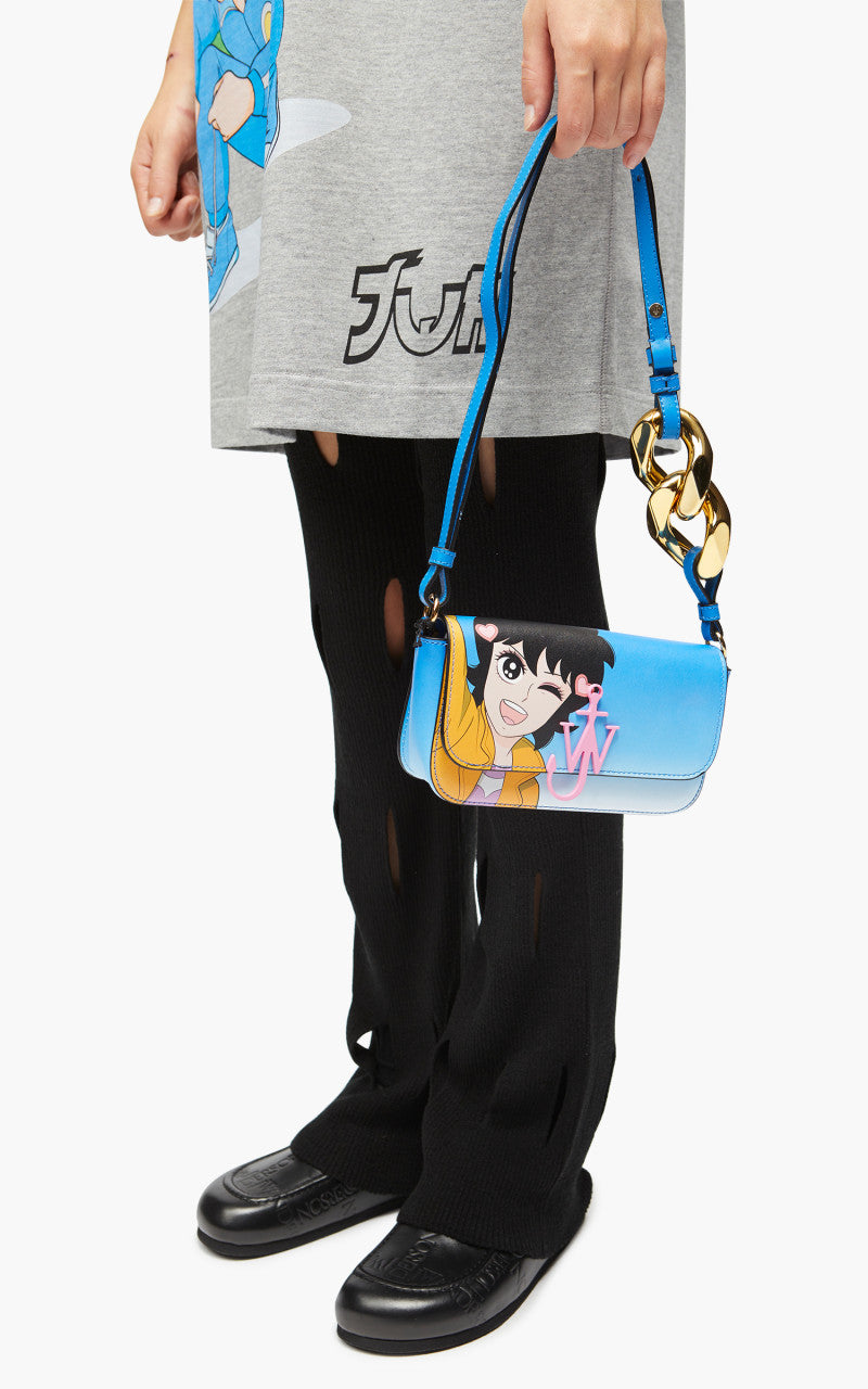 JW Anderson Chain Baguette Anchor Bag Blue