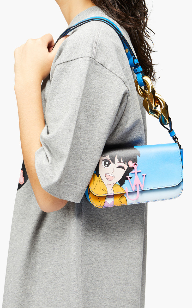 JW Anderson Chain Baguette Anchor Bag Blue
