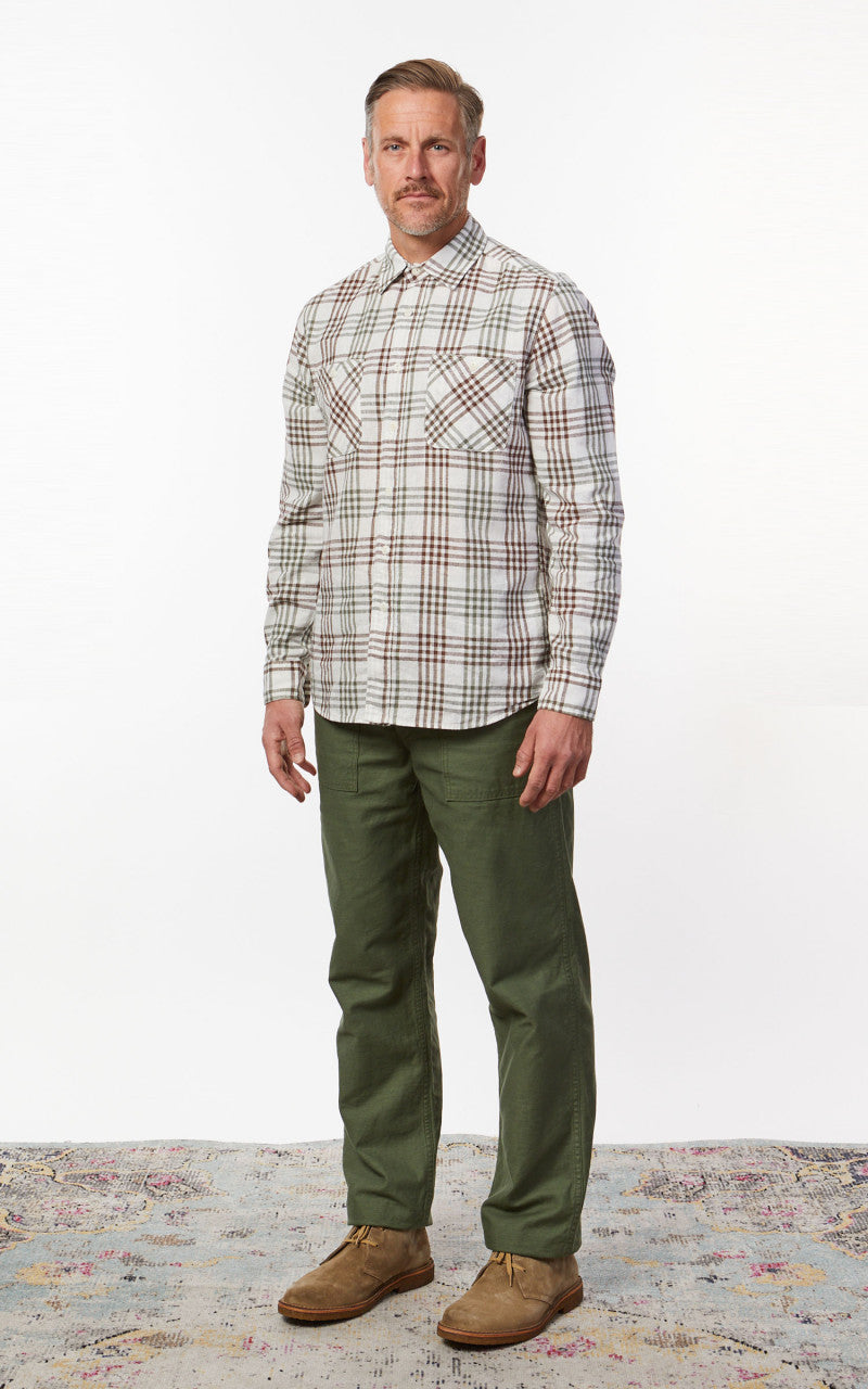 Tellason Utility Shirt Oria Green Check