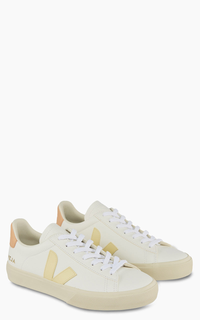 Veja W Campo Chromefree Leather White/Sun/Peach
