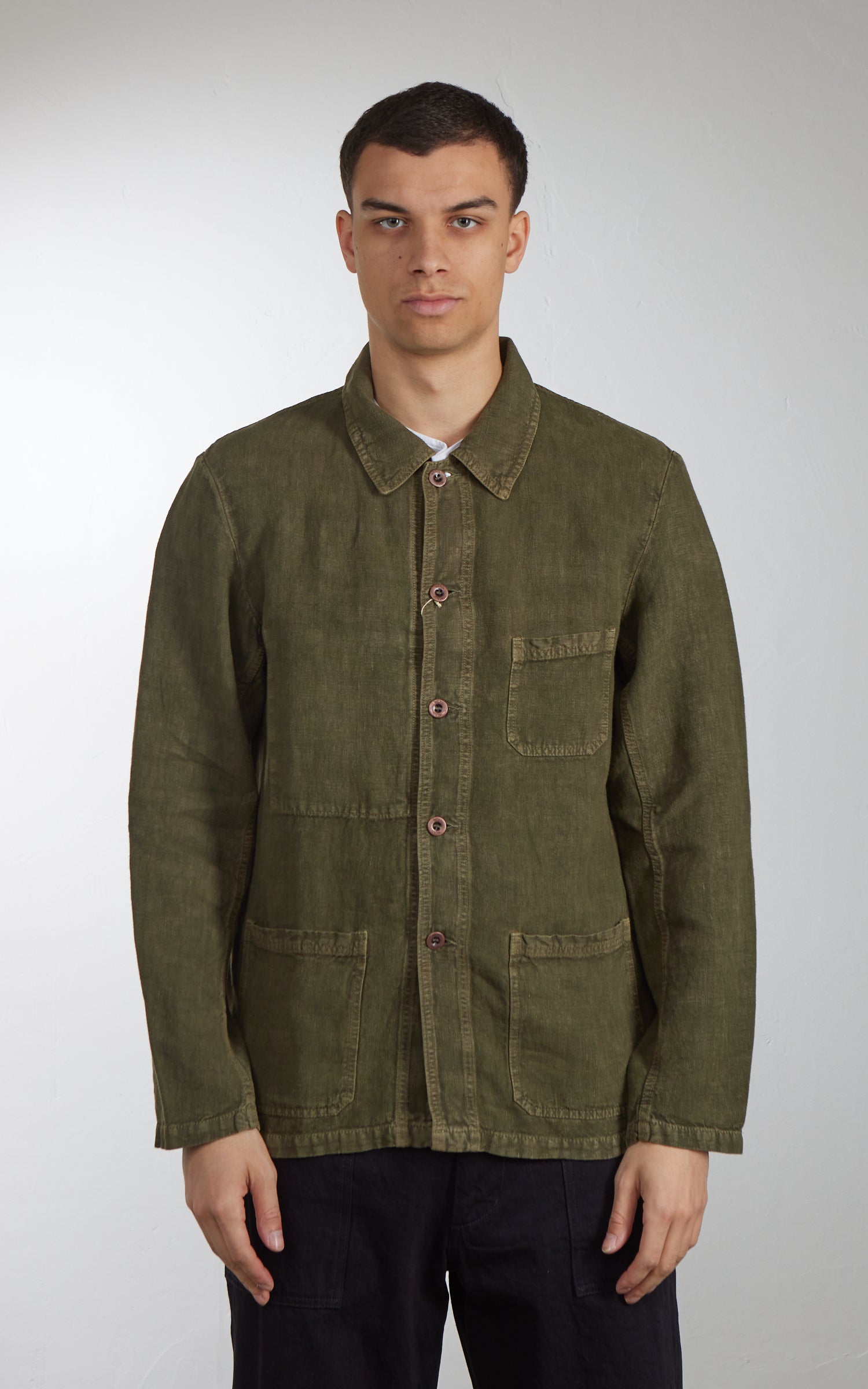 Vetra Workwear Jacket Heavy Linen Canvas 3L/5C Olive