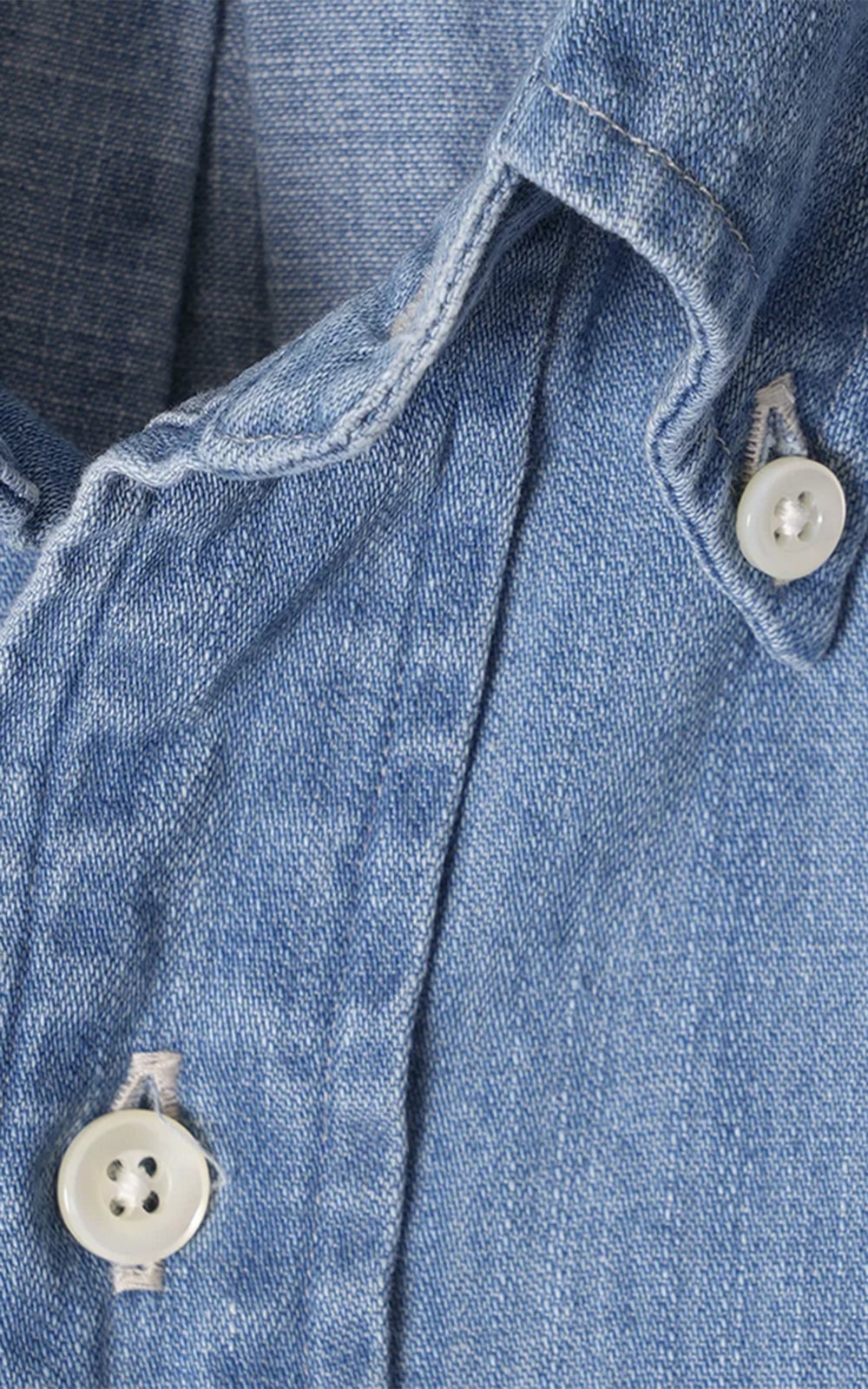 Kamakura Shirts Vintage Ivy Button-Down Japanisches Denimhemd Blau 7oz