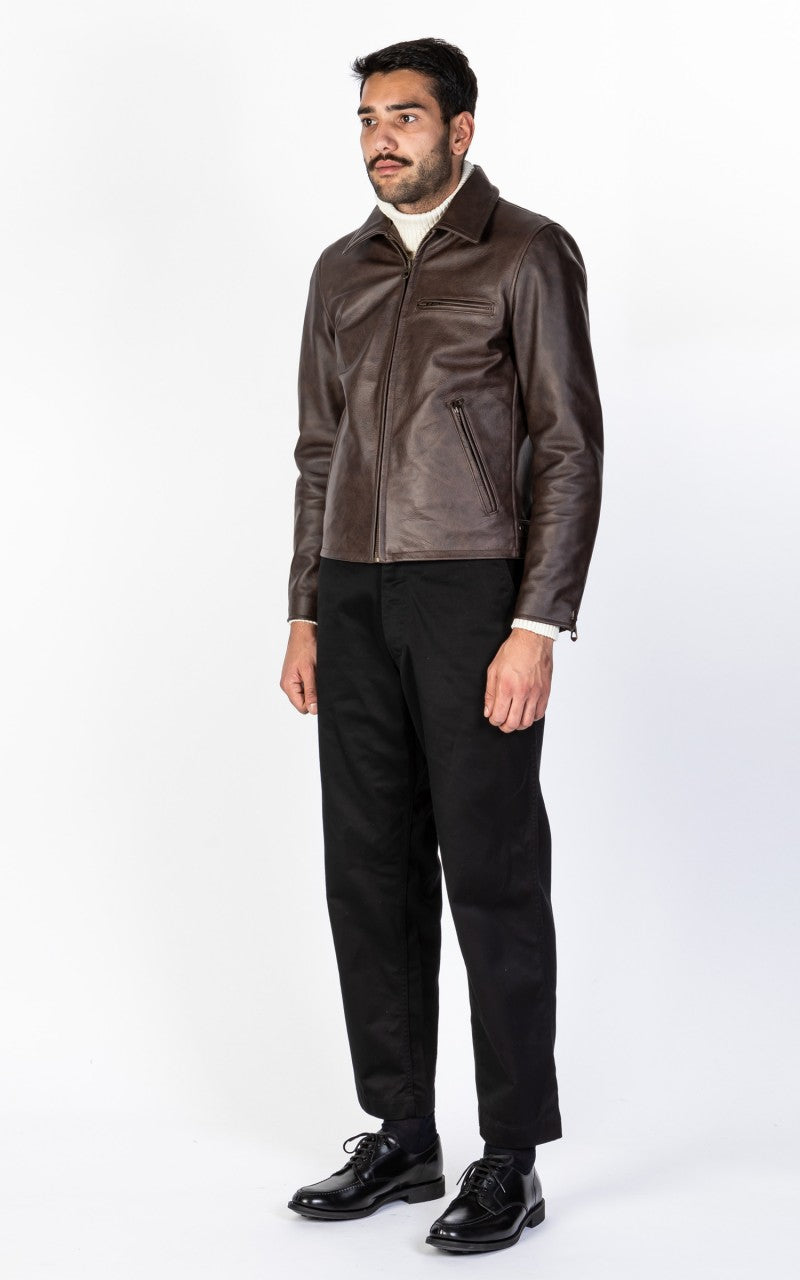 Shangri-La Heritage Varenne Leather Jacket Brown
