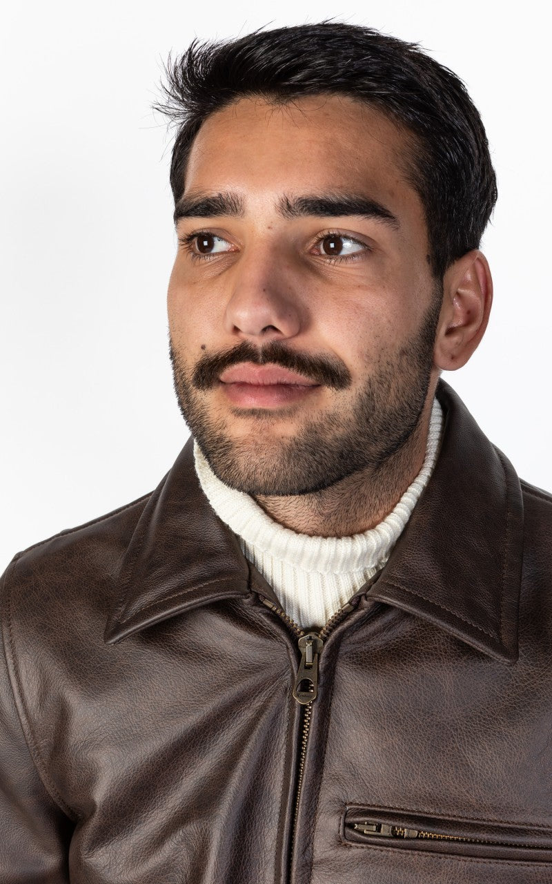 Shangri-La Heritage Varenne Leather Jacket Brown