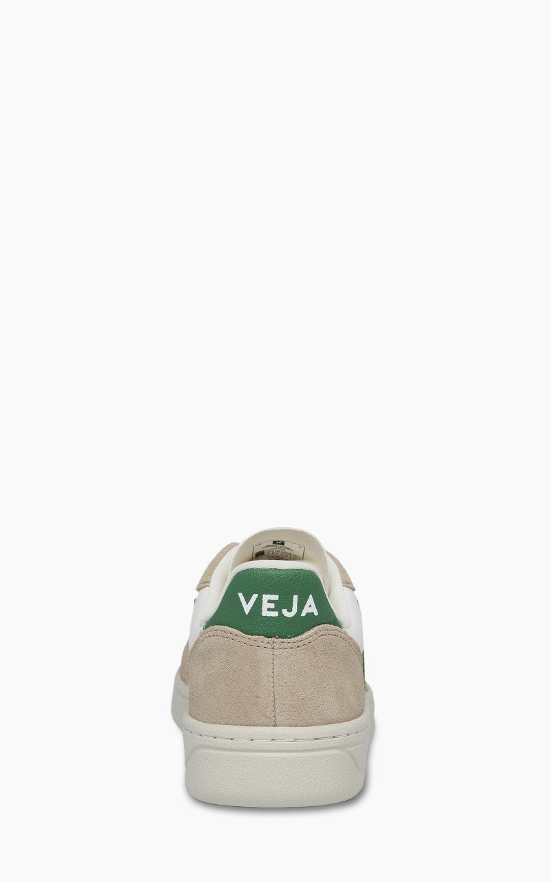 Veja W V-10 Chromefree Leather Extra White/Emeraude/Sahara