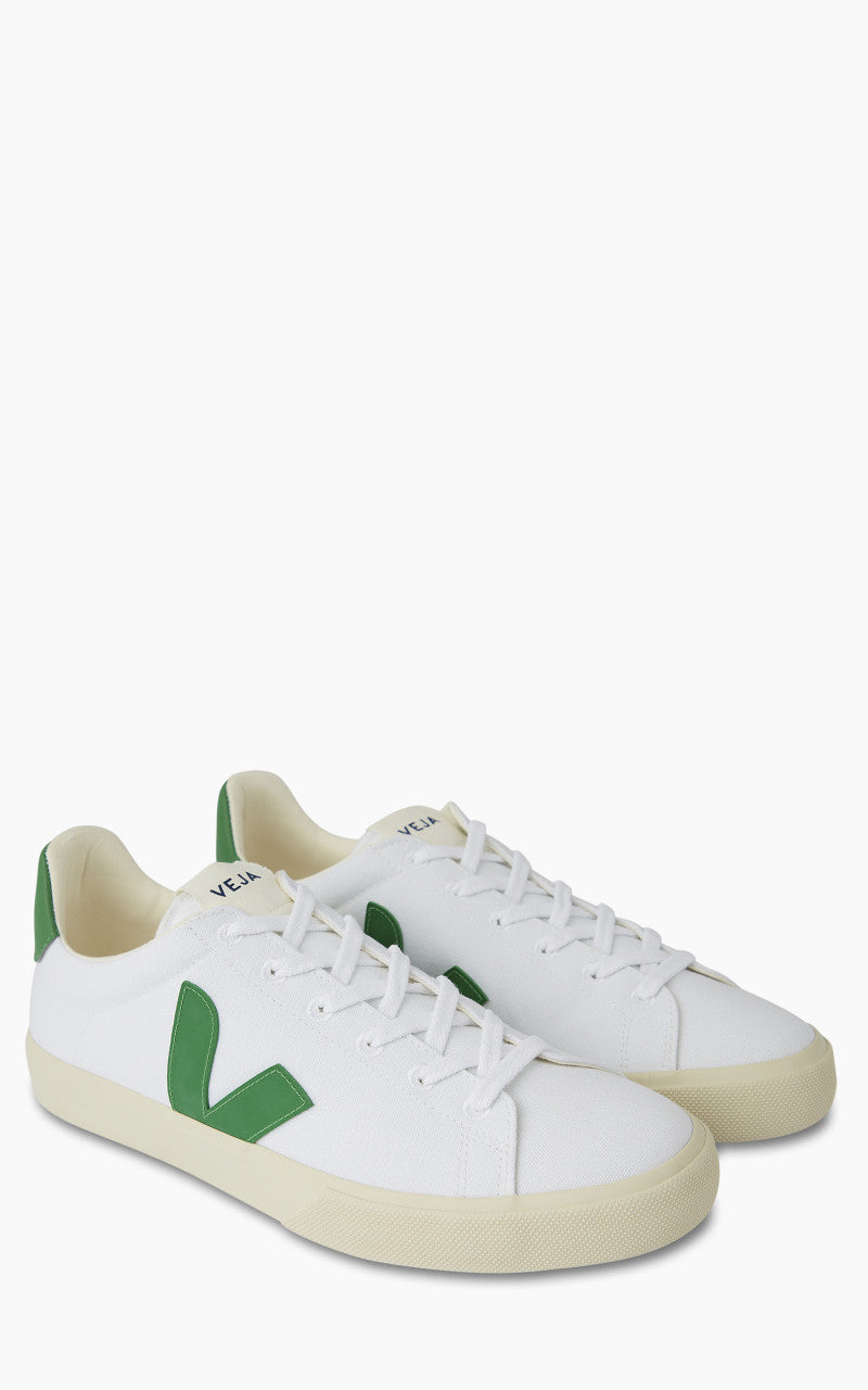 Veja Campo Canvas White/Emeraude