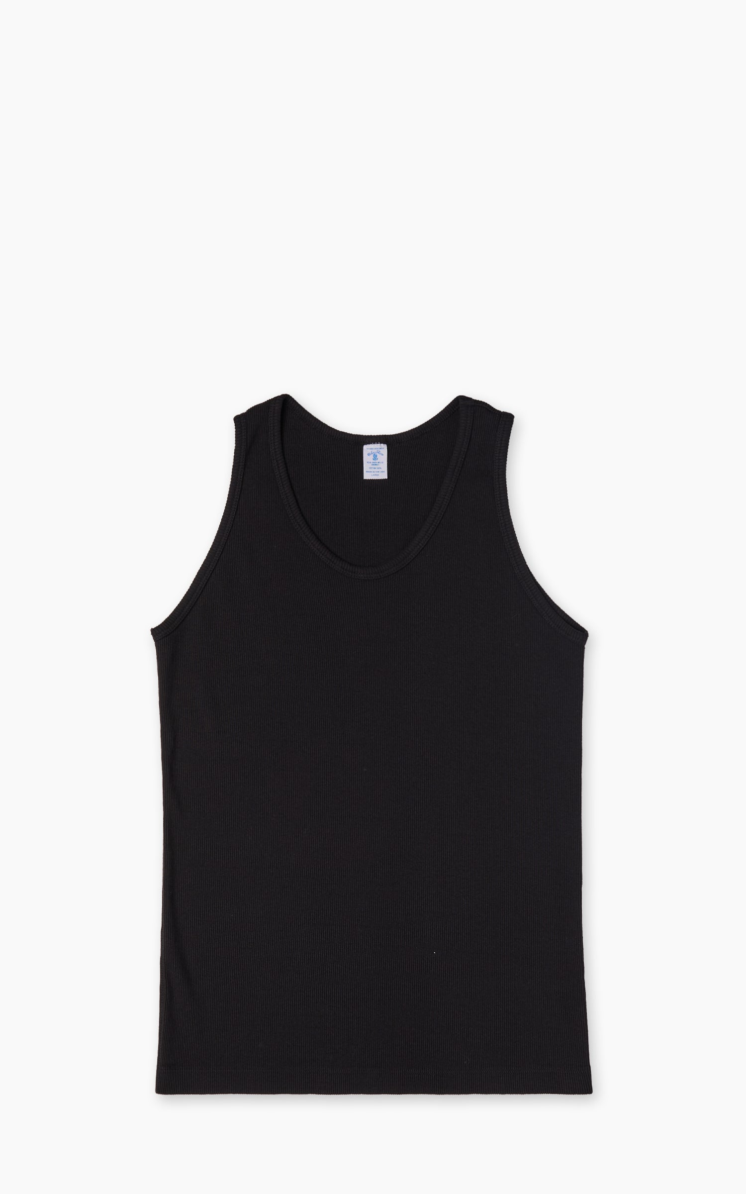 Velva Sheen Rib Tank Top Black