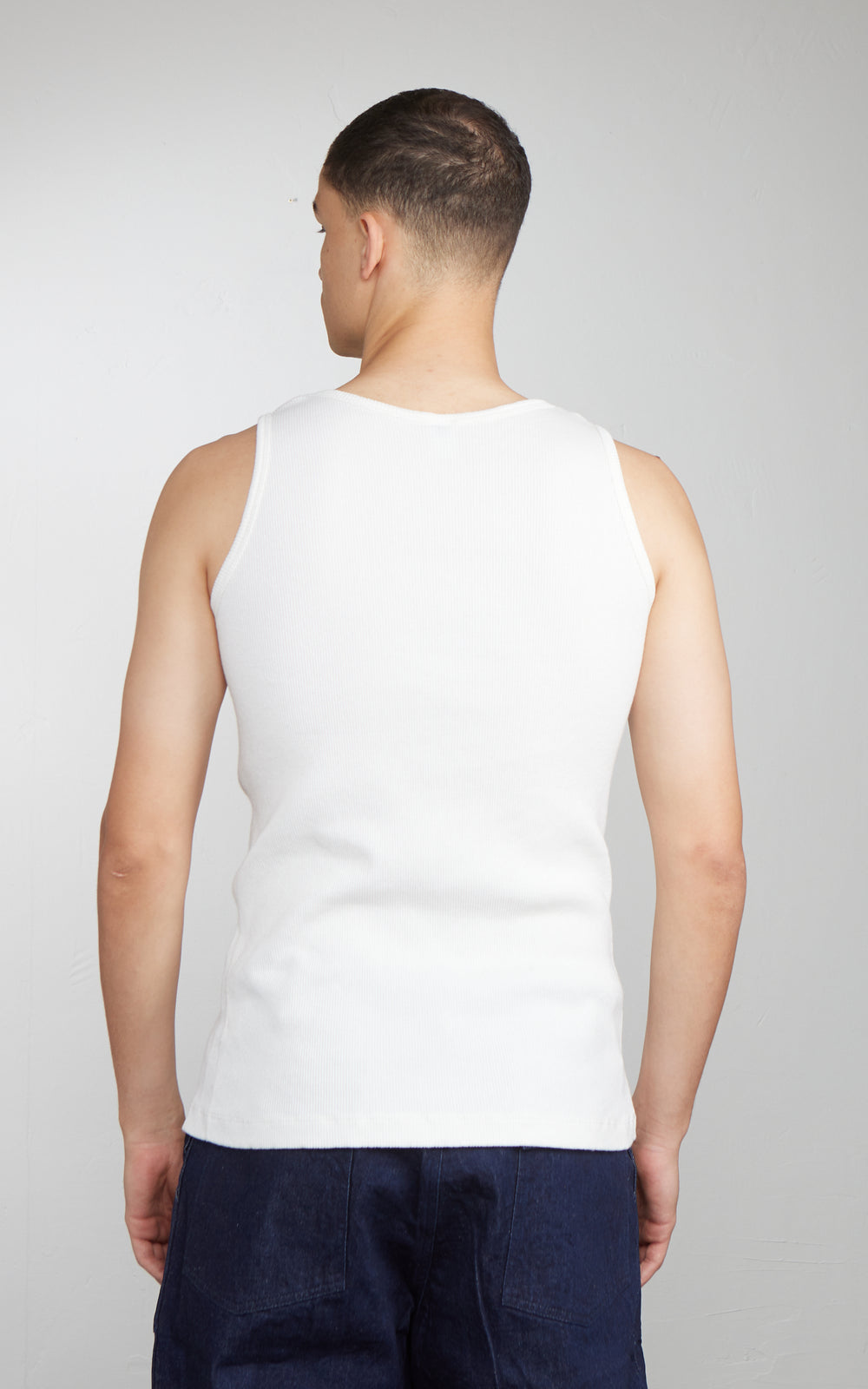 Velva Sheen Rib Tank Top White