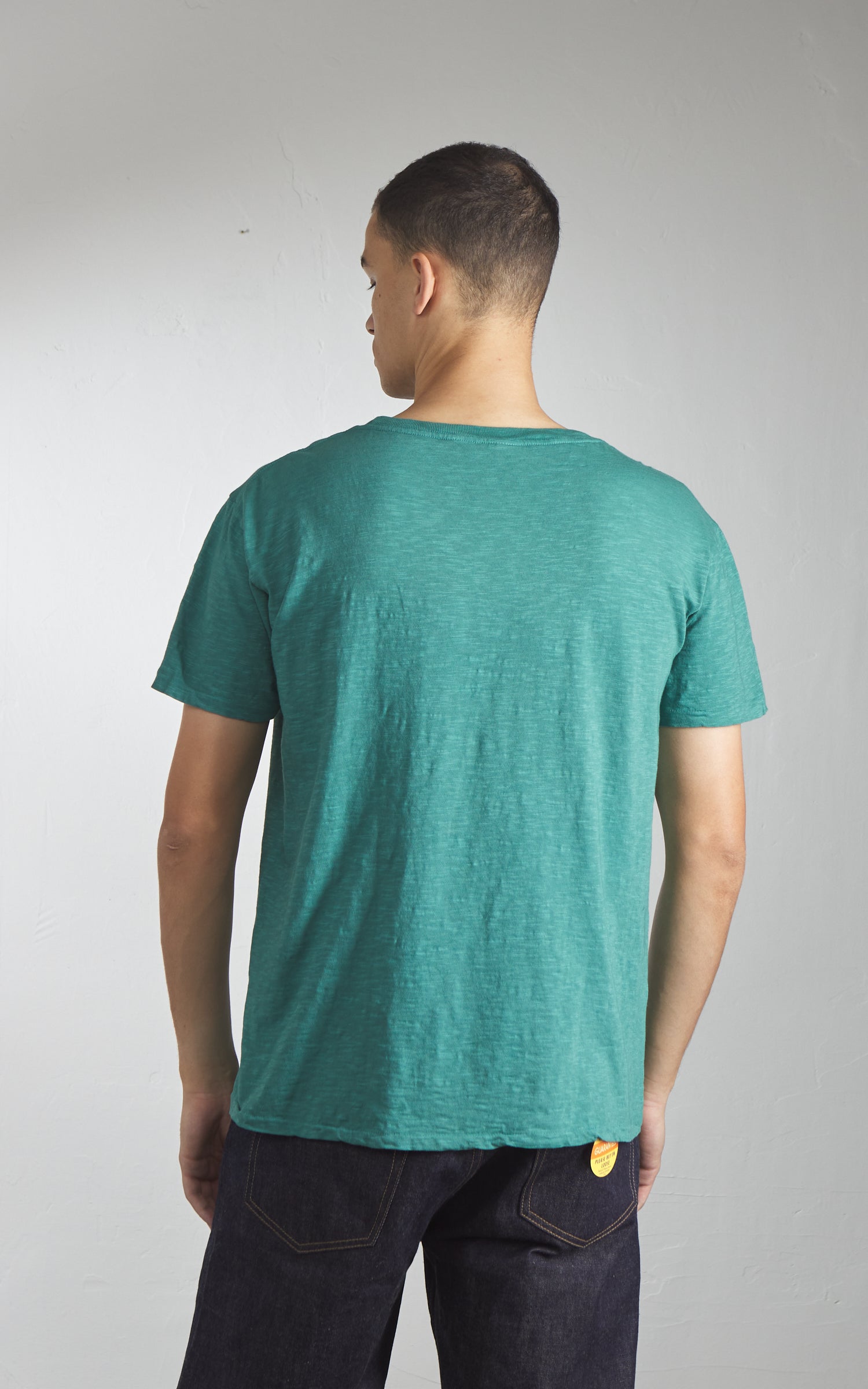 Velva Sheen Rolled Crew Neck Tee Foggy Green