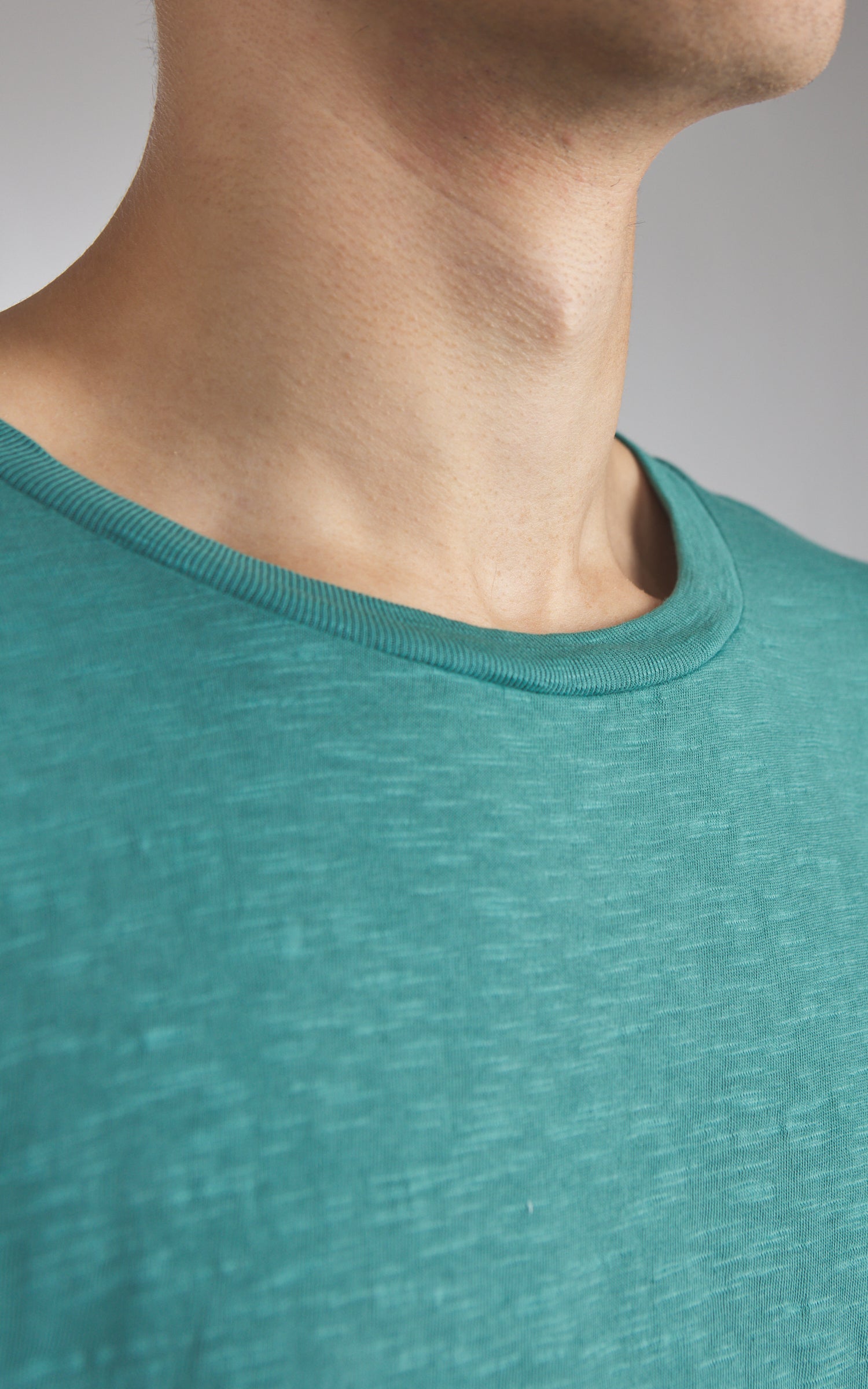 Velva Sheen Rolled Crew Neck Tee Foggy Green