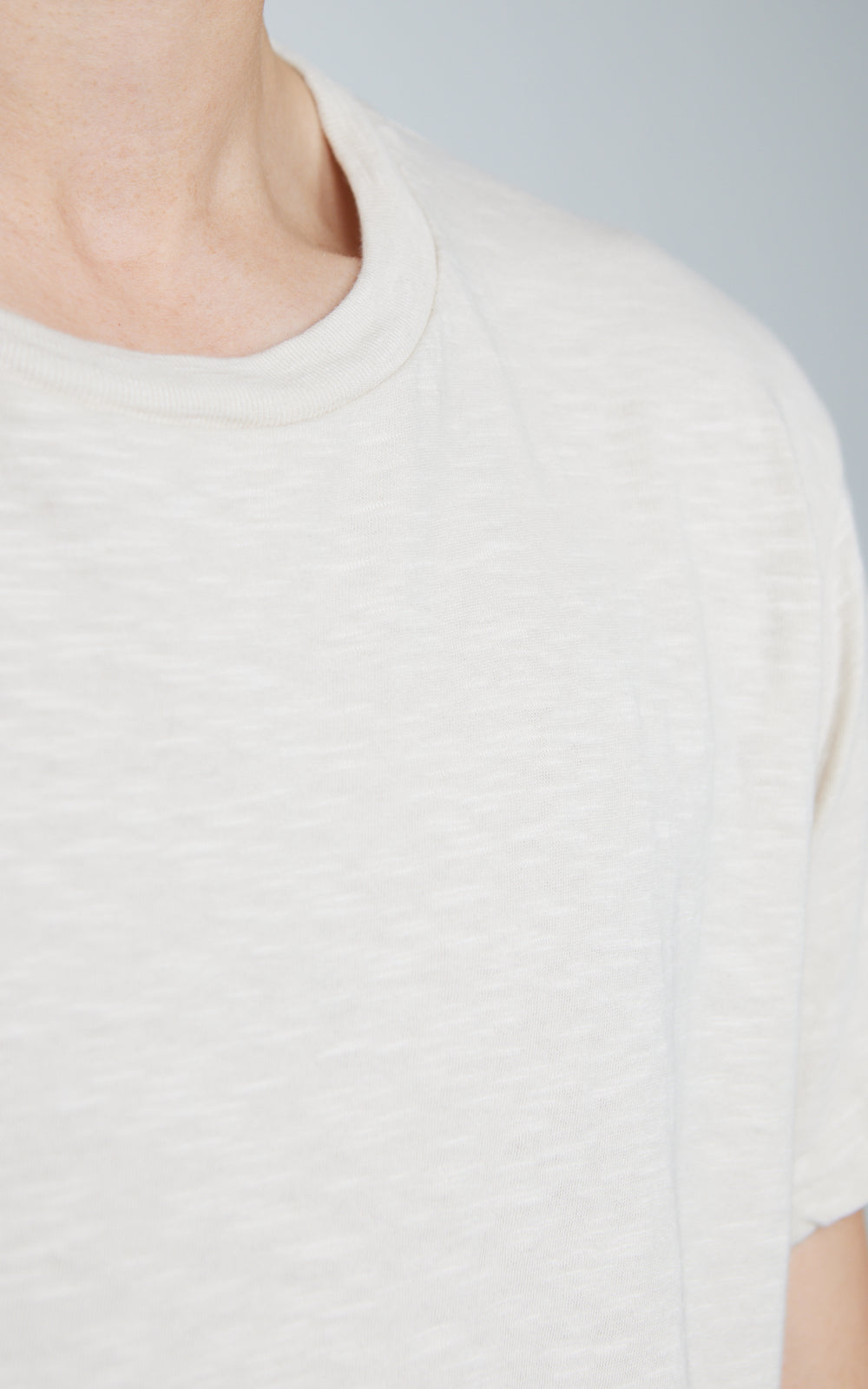 Velva Sheen Rolled Crew Neck Tee Oatmilk