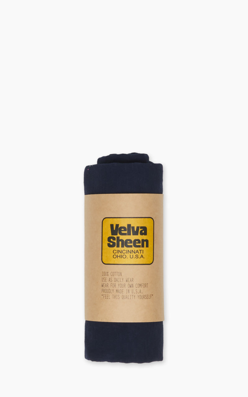 Velva Sheen Rolled Crew Neck Tee Navy