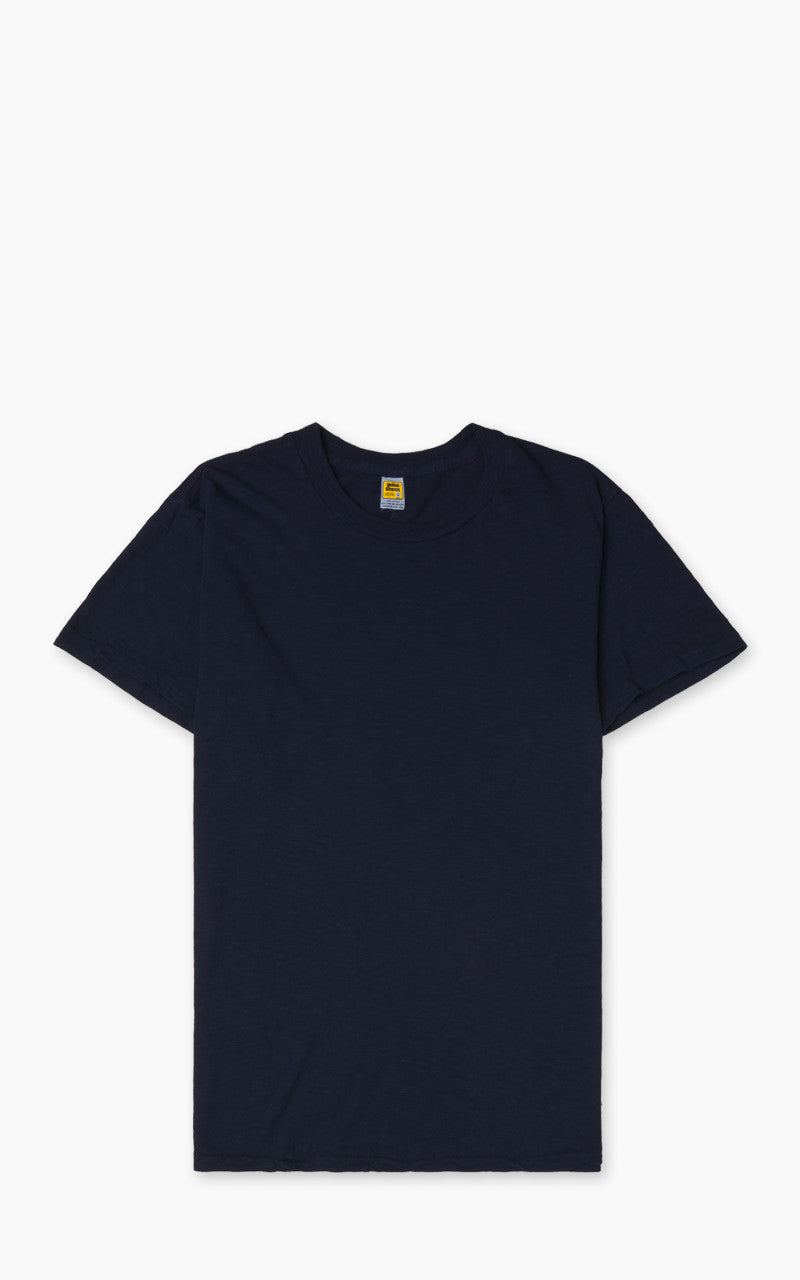 Velva Sheen Rolled Crew Neck Tee Navy
