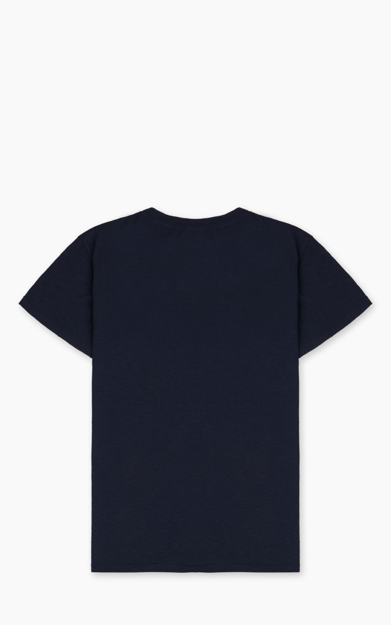 Velva Sheen Rolled Crew Neck Tee Navy