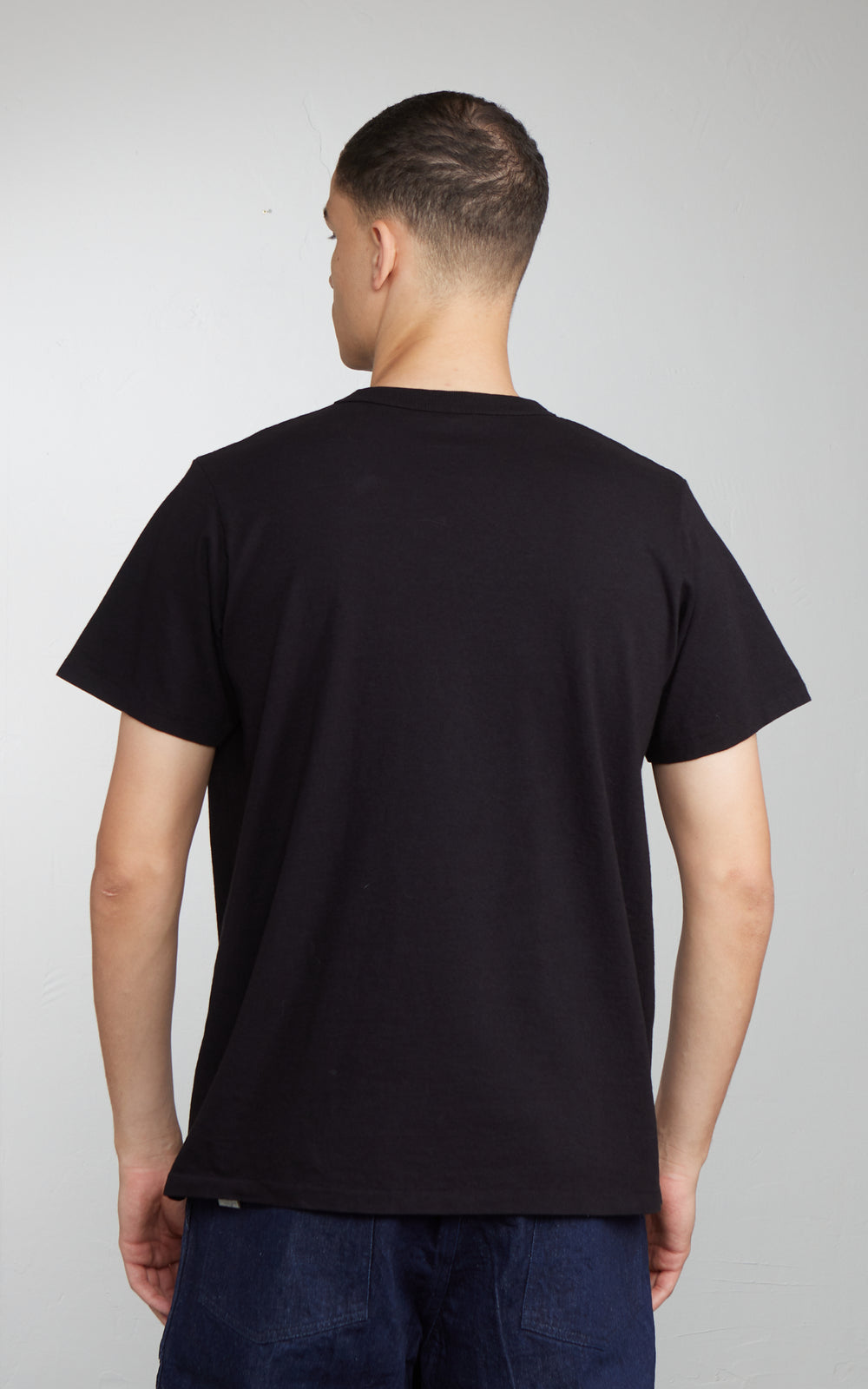 Velva Sheen Pigment Crew Neck Pocket Tee Jet Black