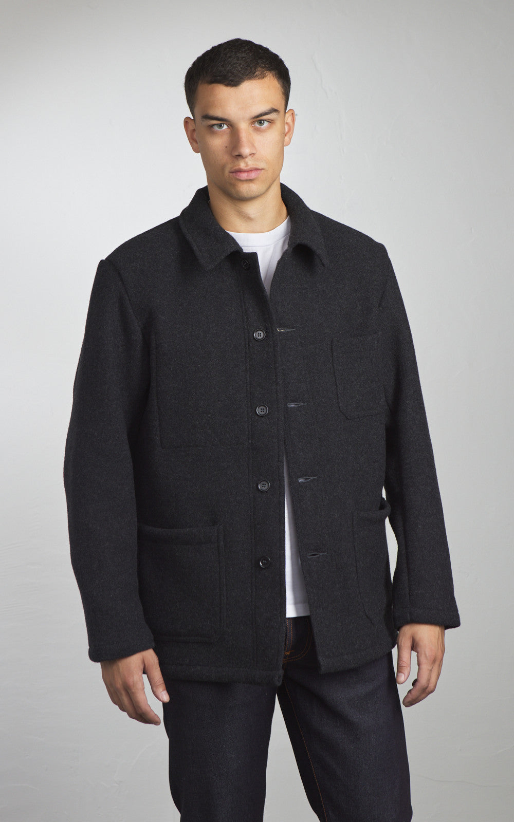 Vetra Workwear Jacket Double-Face Melton Wool 5F/4 Anthracite