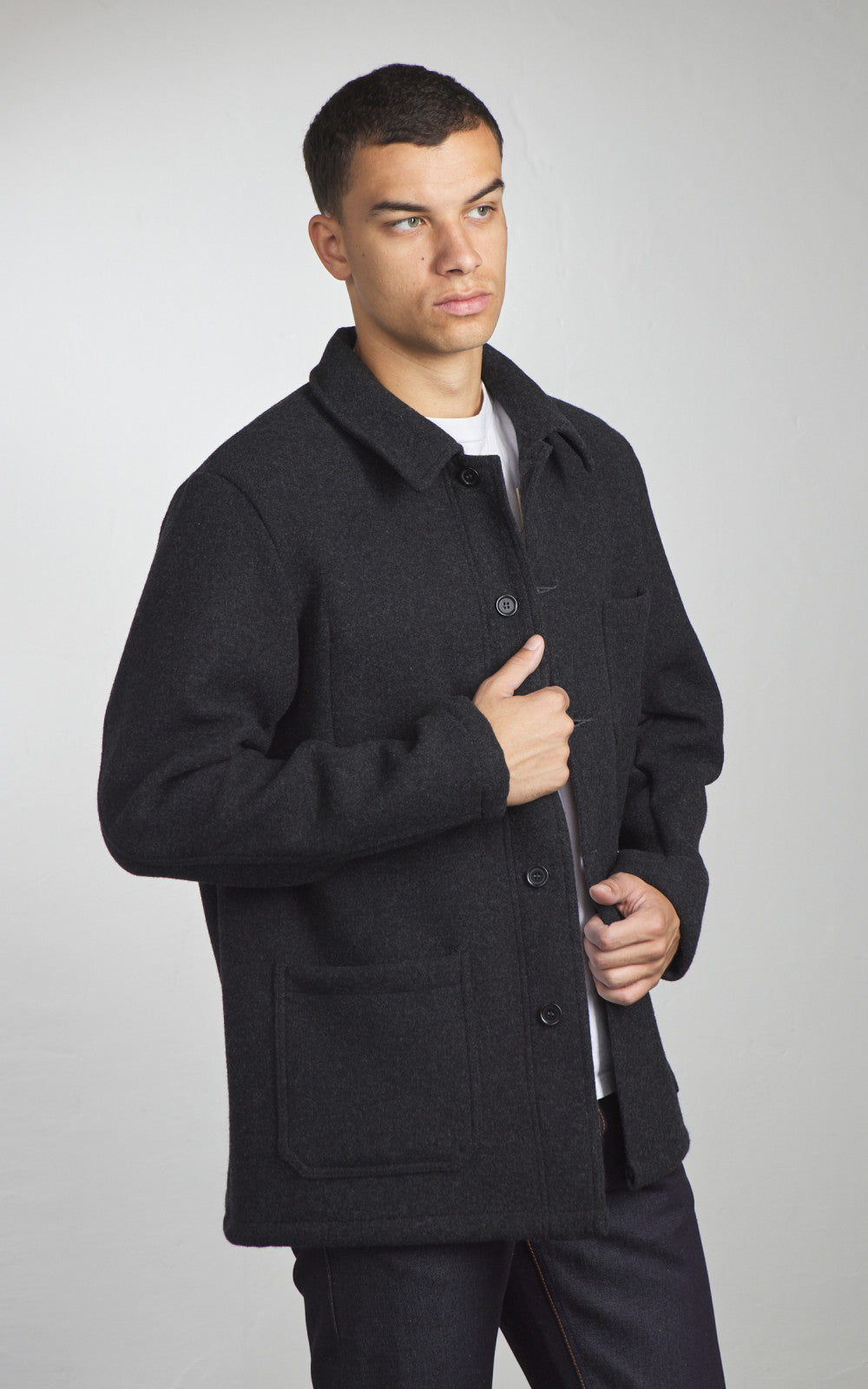 Vetra Workwear Jacket Double-Face Melton Wool 5F/4 Anthracite