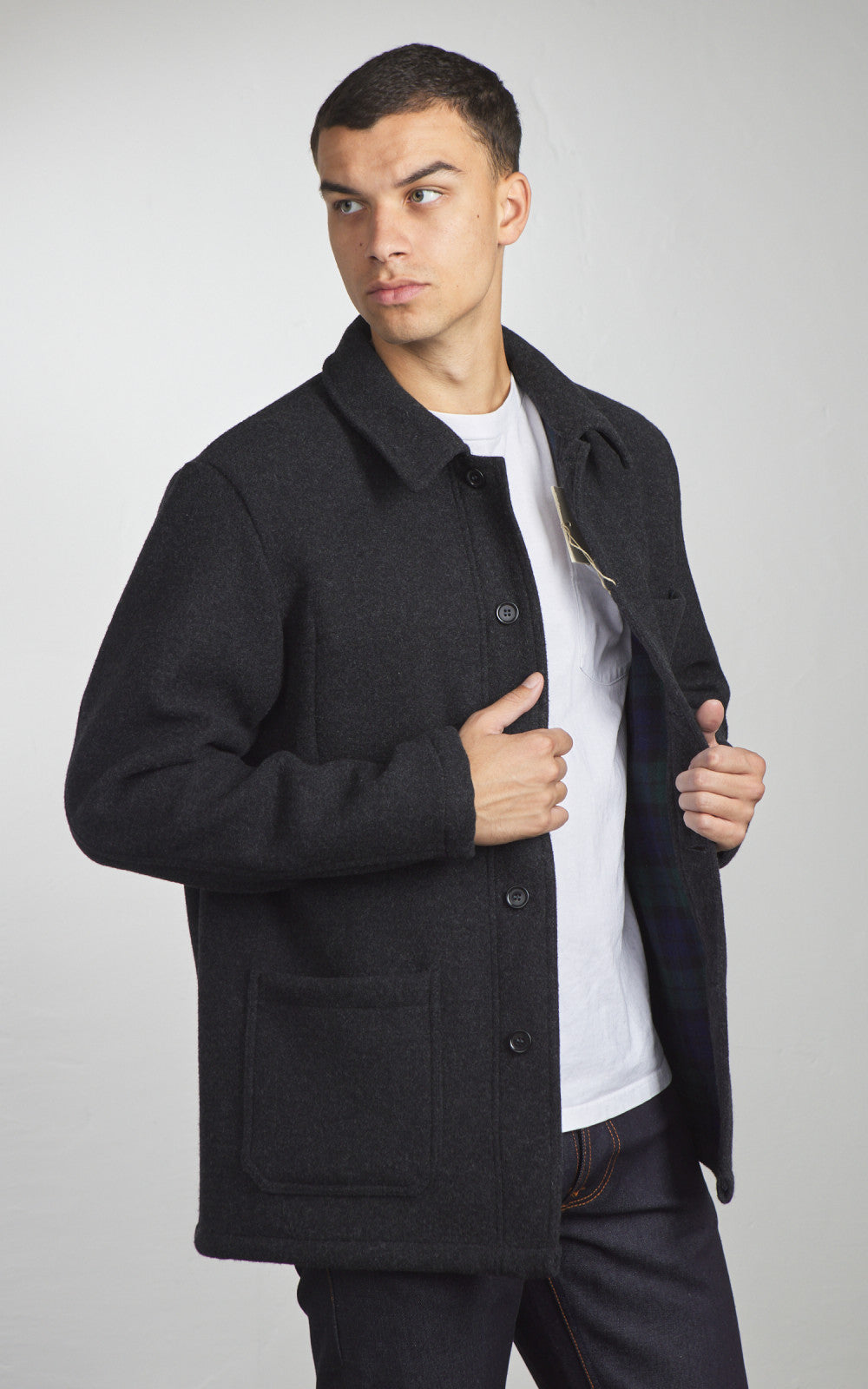 Vetra Workwear Jacket Double-Face Melton Wool 5F/4 Anthracite