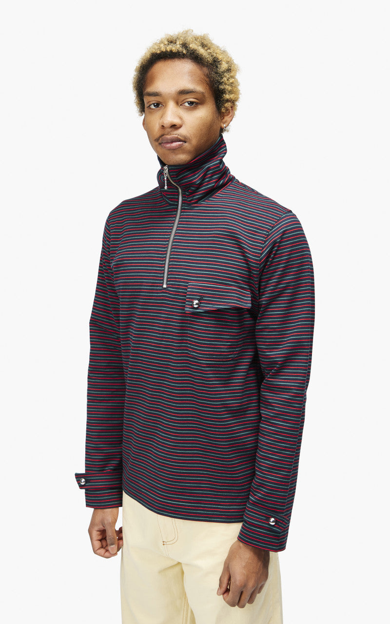 Wales Bonner Franco Half Zip Top Multi/Navy