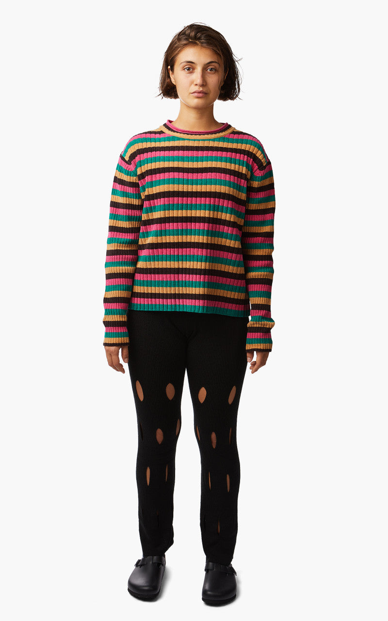 Wales Bonner Swing Sweater Pink Multi Stripe