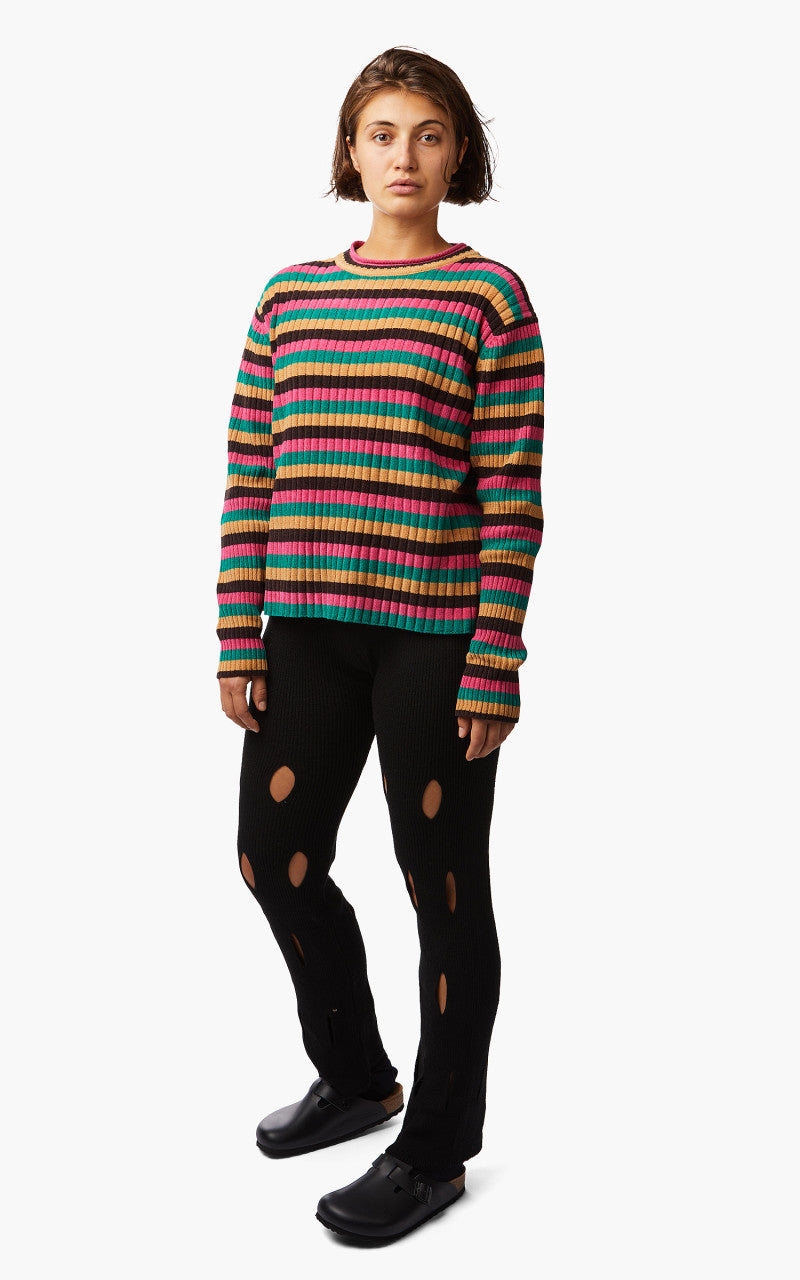 Wales Bonner Swing Sweater Pink Multi Stripe