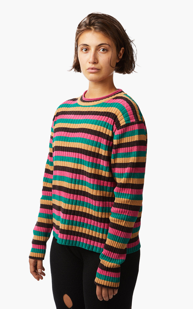 Wales Bonner Swing Sweater Pink Multi Stripe