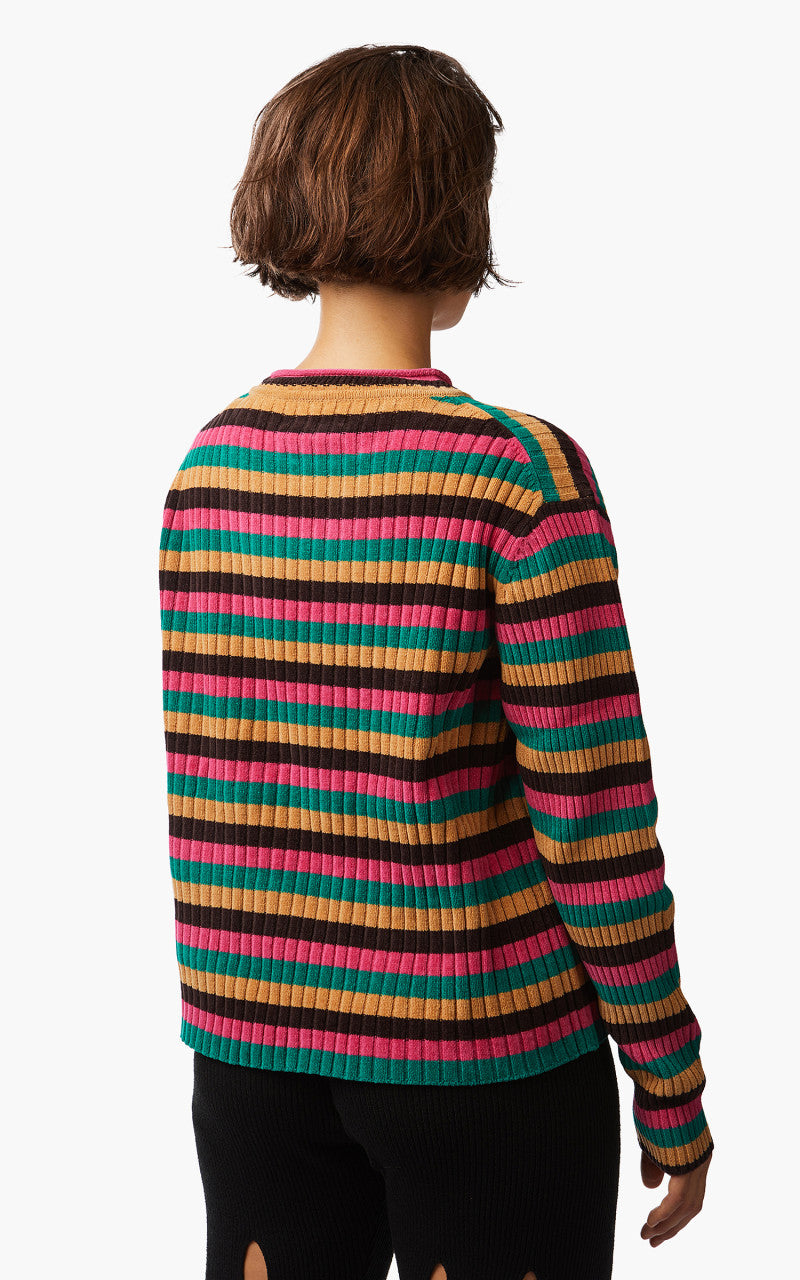 Wales Bonner Swing Sweater Pink Multi Stripe