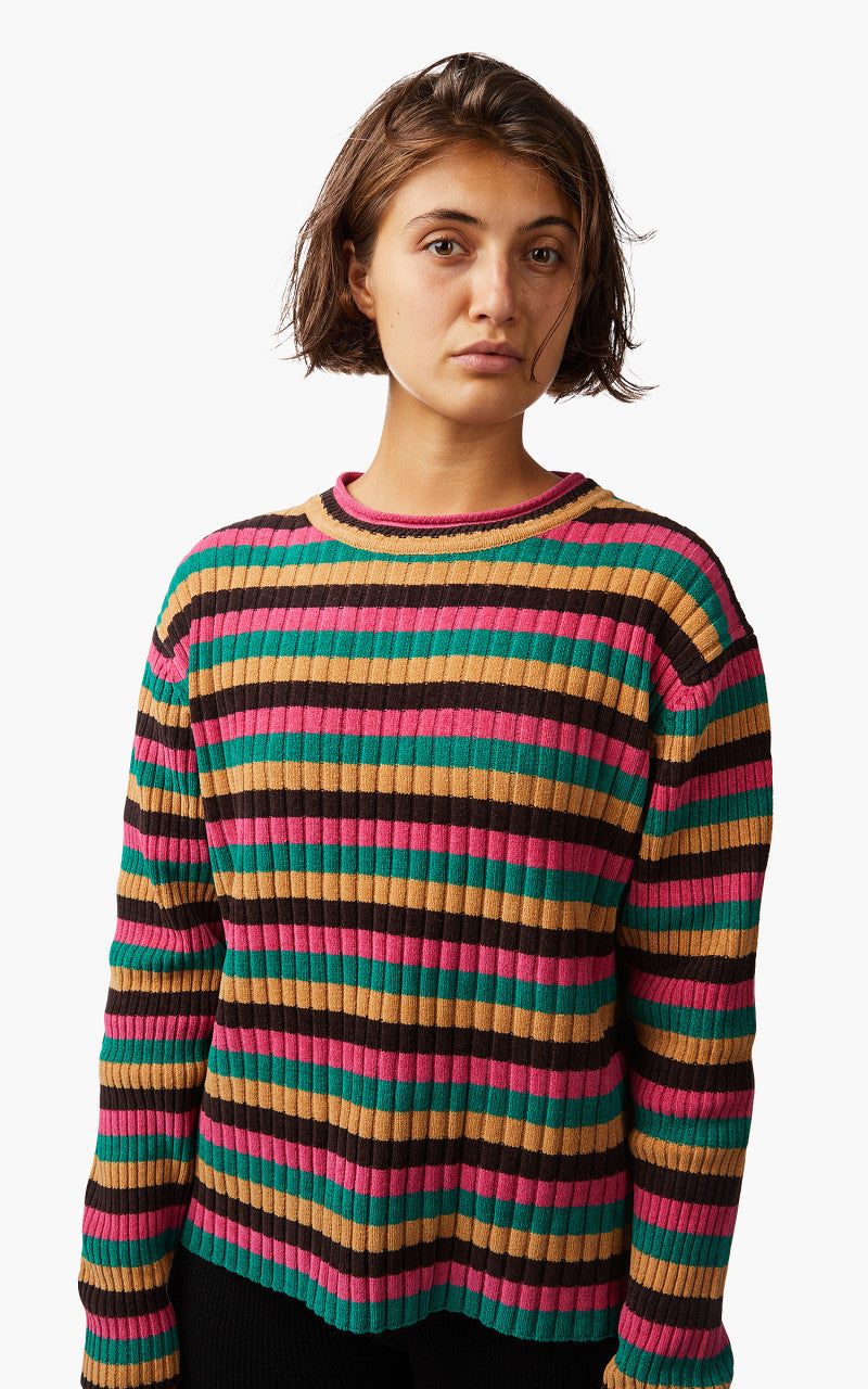 Wales Bonner Swing Sweater Pink Multi Stripe