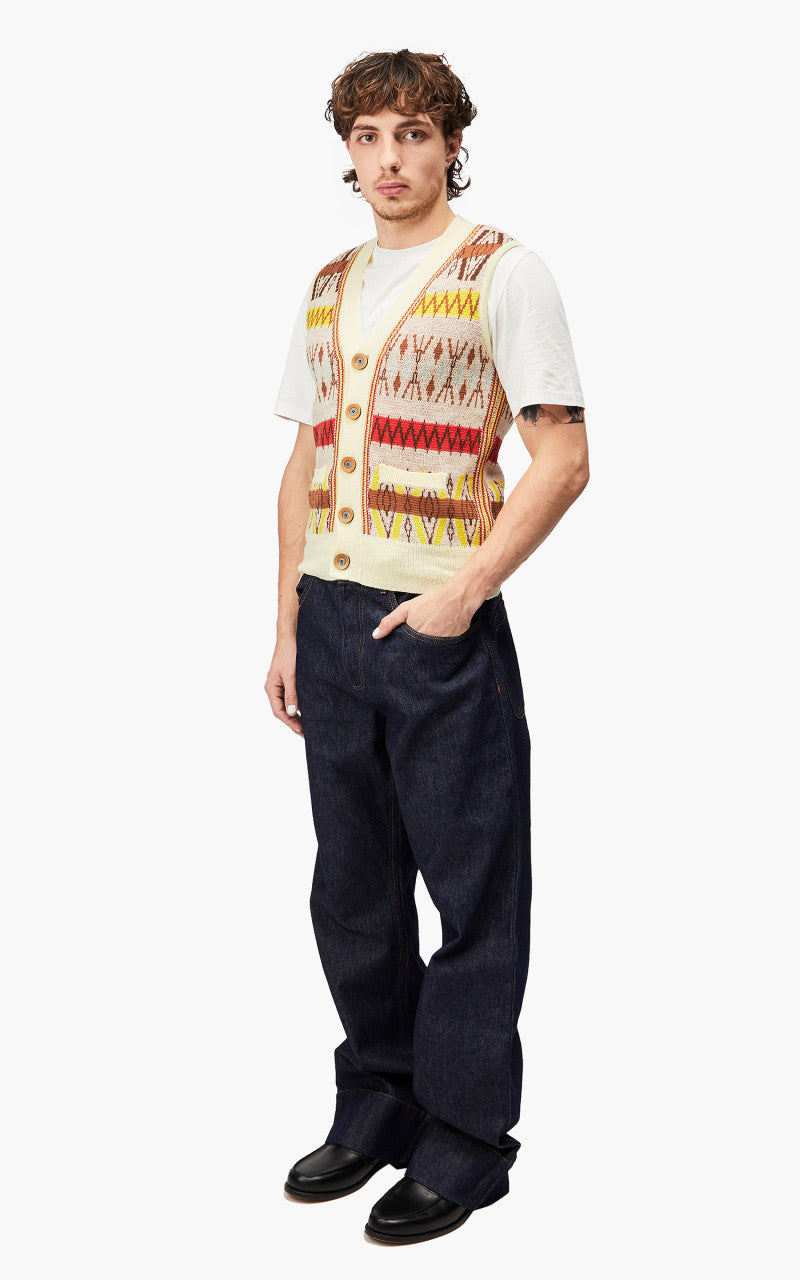 Wales Bonner Orchestra Vest Pale Yellow Multi