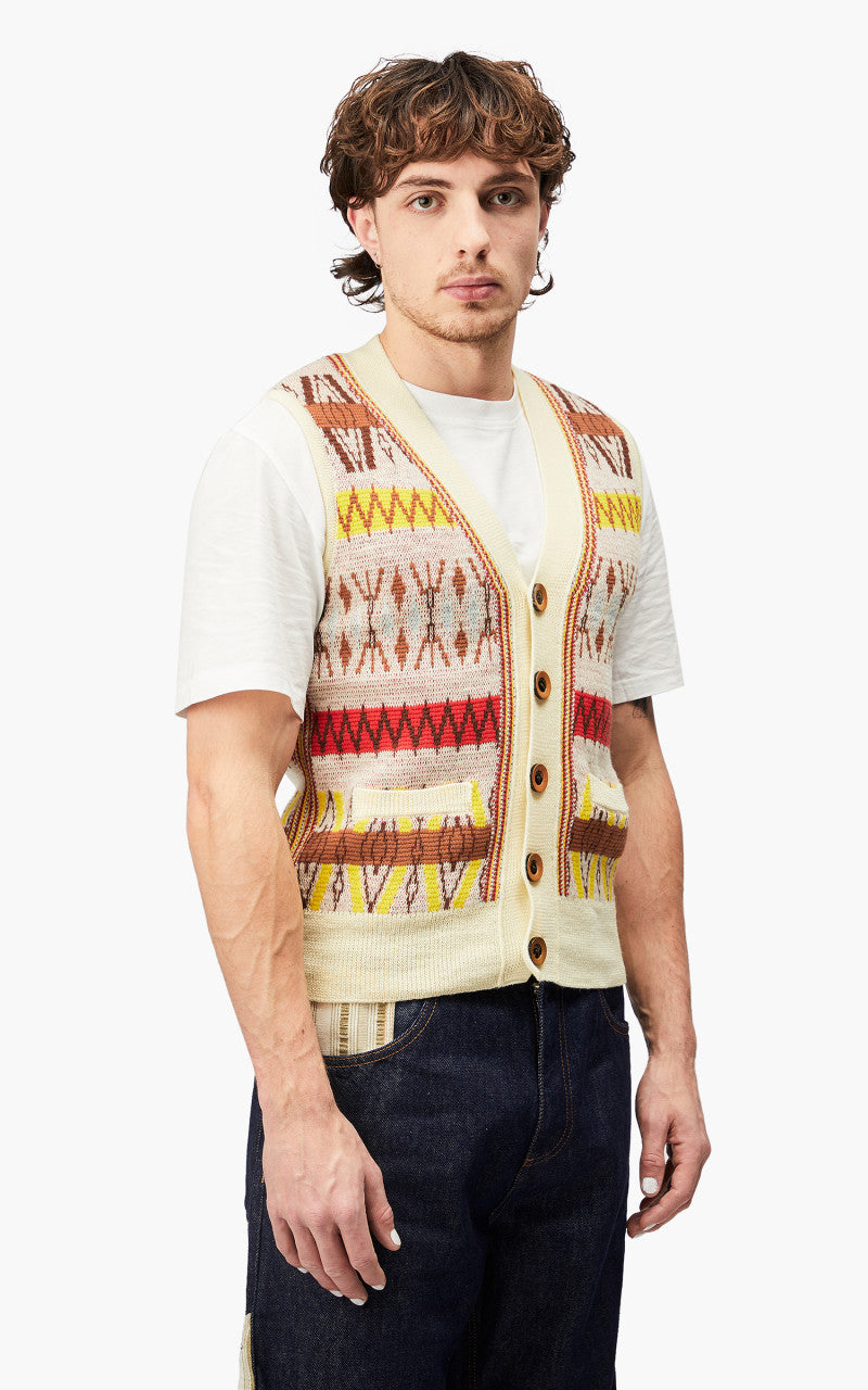 Wales Bonner Orchestra Vest Pale Yellow Multi