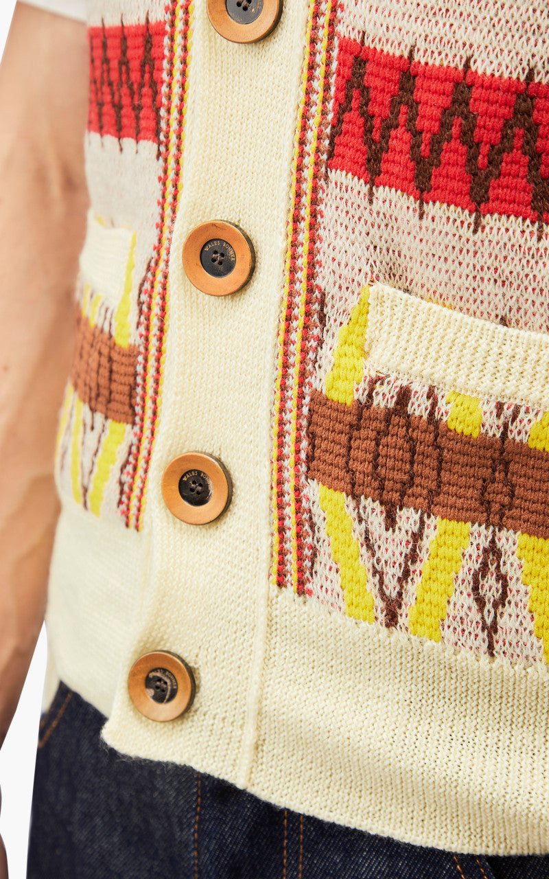 Wales Bonner Orchestra Vest Pale Yellow Multi