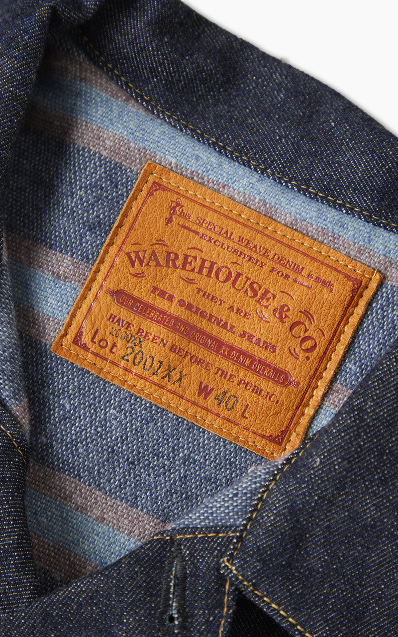 Warehouse & Co. Lot 2001XX 1st Type Blanket Lined Denim Jacket Indigo