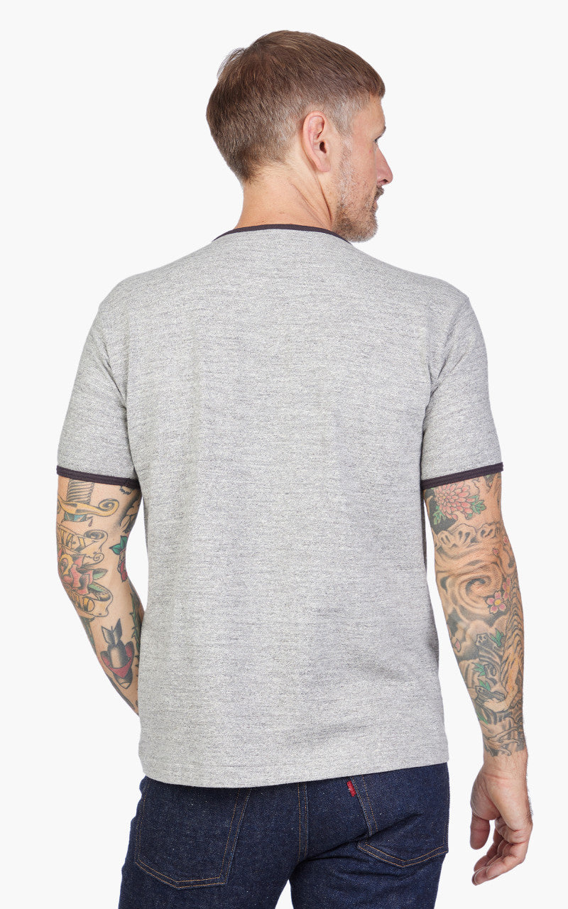 Warehouse & Co. Lot 4059 Ringer Tee No Print Heather Grey/Sumikuro