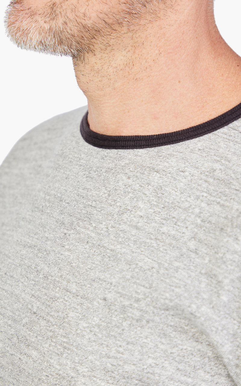 Warehouse & Co. Lot 4059 Ringer Tee No Print Heather Grey/Sumikuro