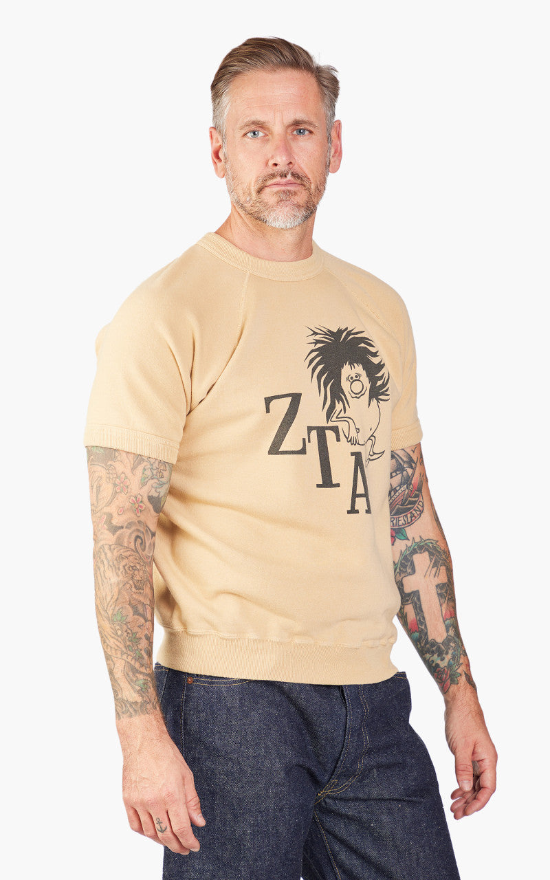 Warehouse & Co. Lot 4084 Half Sleeve Sweatshirt ZTA Dark Beige
