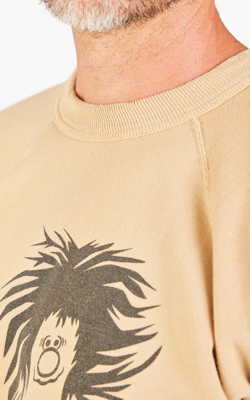 Warehouse & Co. Lot 4084 Half Sleeve Sweatshirt ZTA Dark Beige